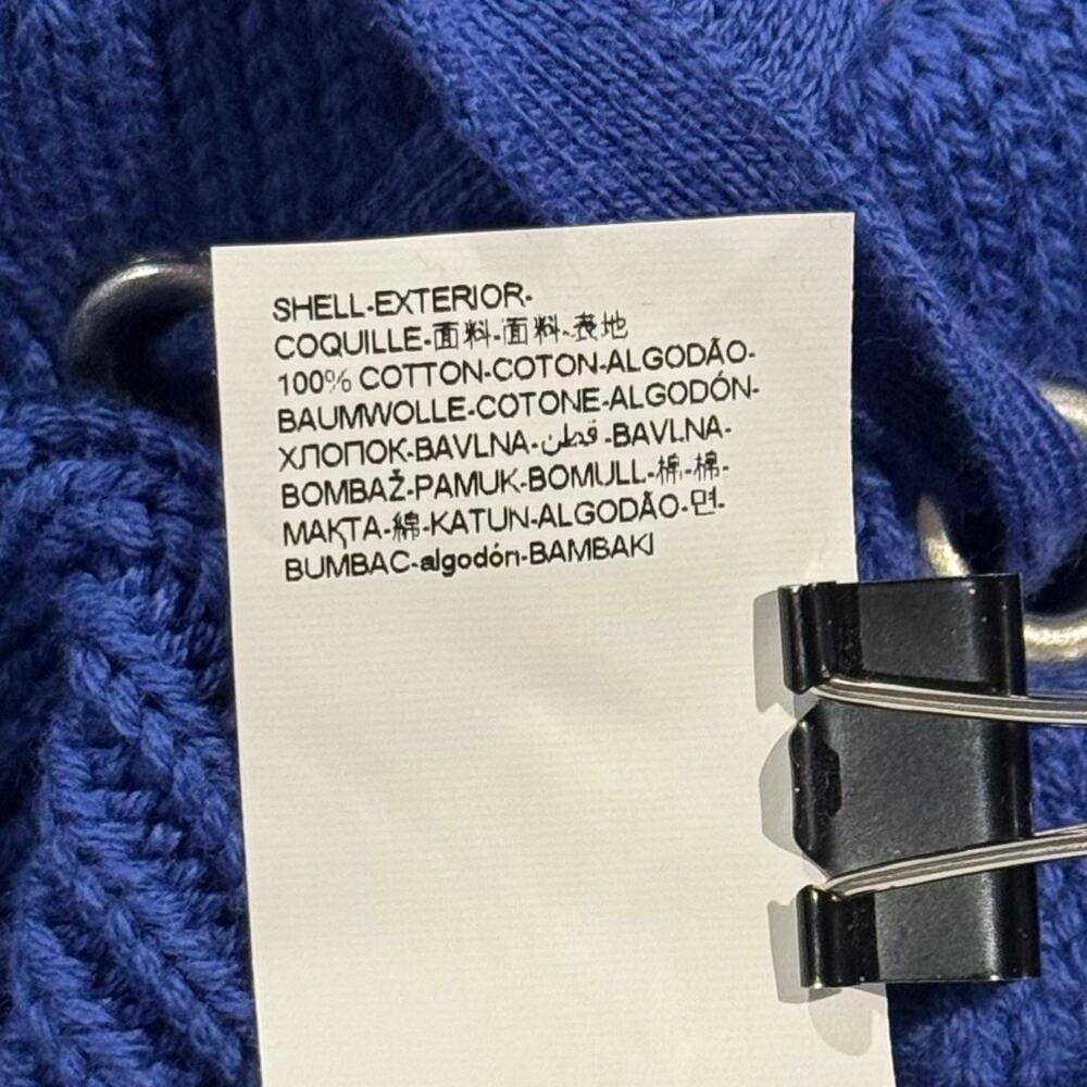 Desigual Sweater Cable Knit Mandala Rare Boho Oversized Chunky Hippie Blue Large - Picture 5 of 7